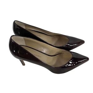 Banana Republic Burgundy Patent Leather Pointed Toe Heels Pumps Womens Size 8.5M